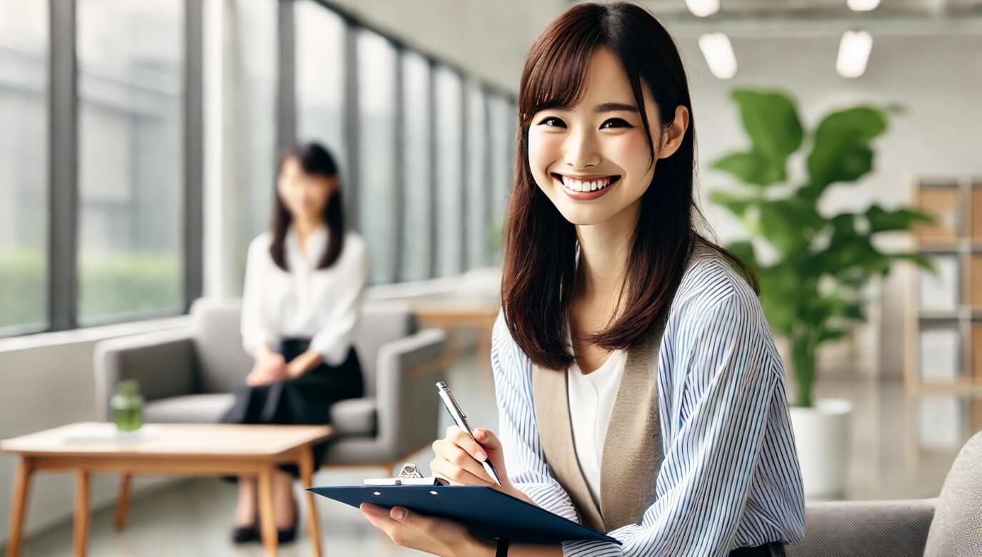 不安障害についてカウンセリングをしている女性カウンセラー