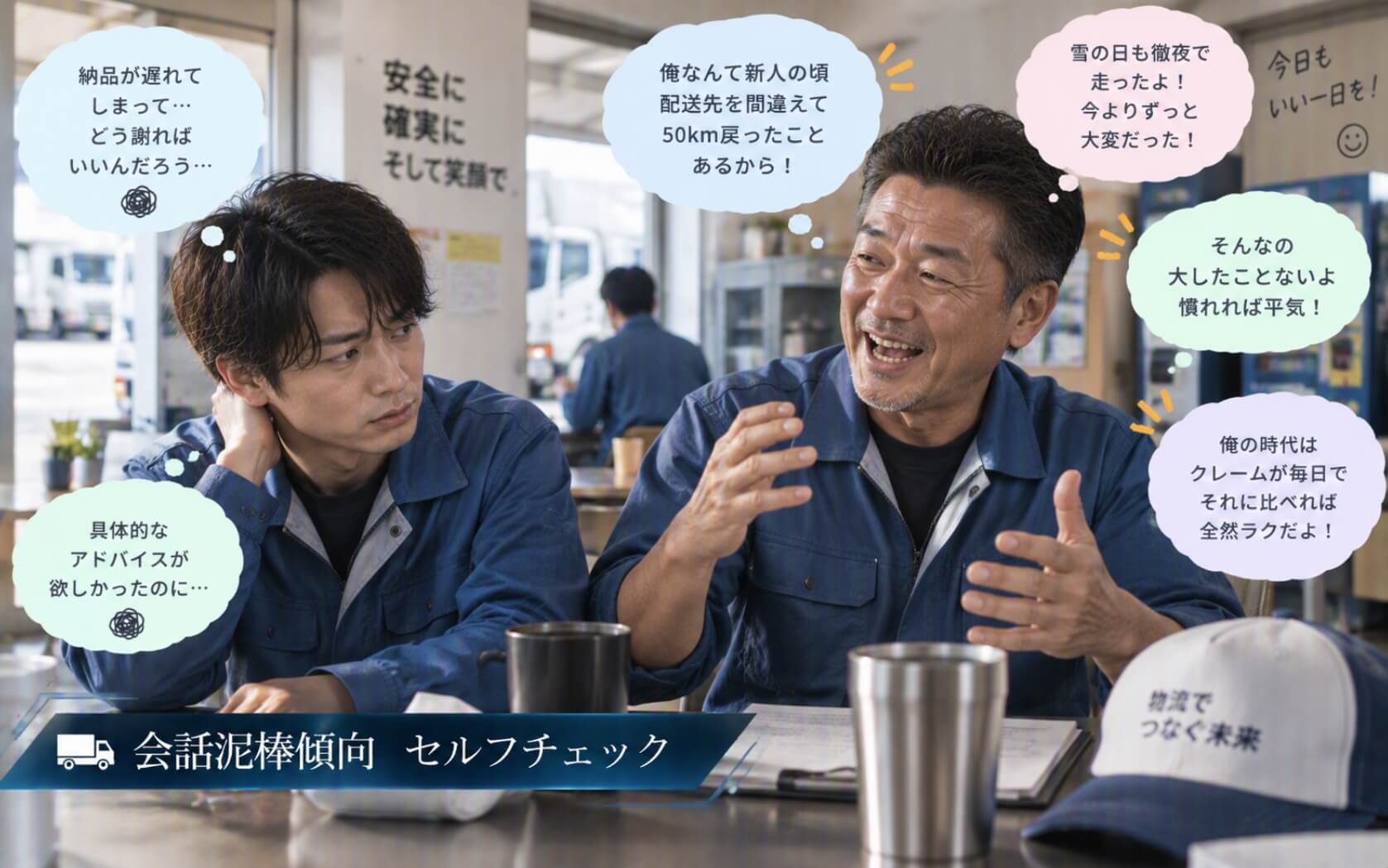 若手の相談を自分の失敗談へ変えて話し続ける男性｜会話泥棒傾向のセルフチェック
